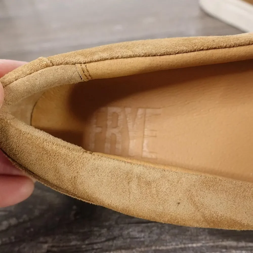 Frye Shoes‎ Womens Size 6 Brown Ivy Slip On Swan Suede Flats Casual Toffee